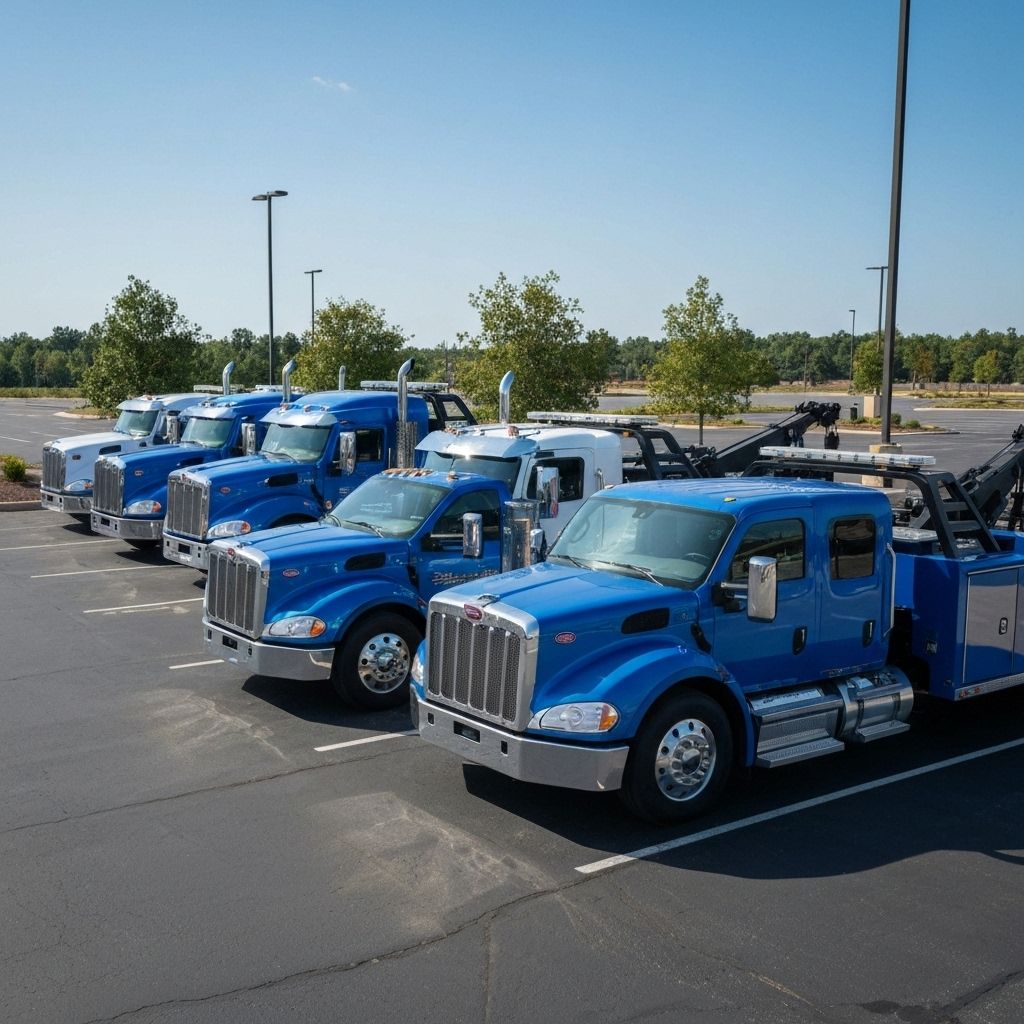 Modern tow truck fleet